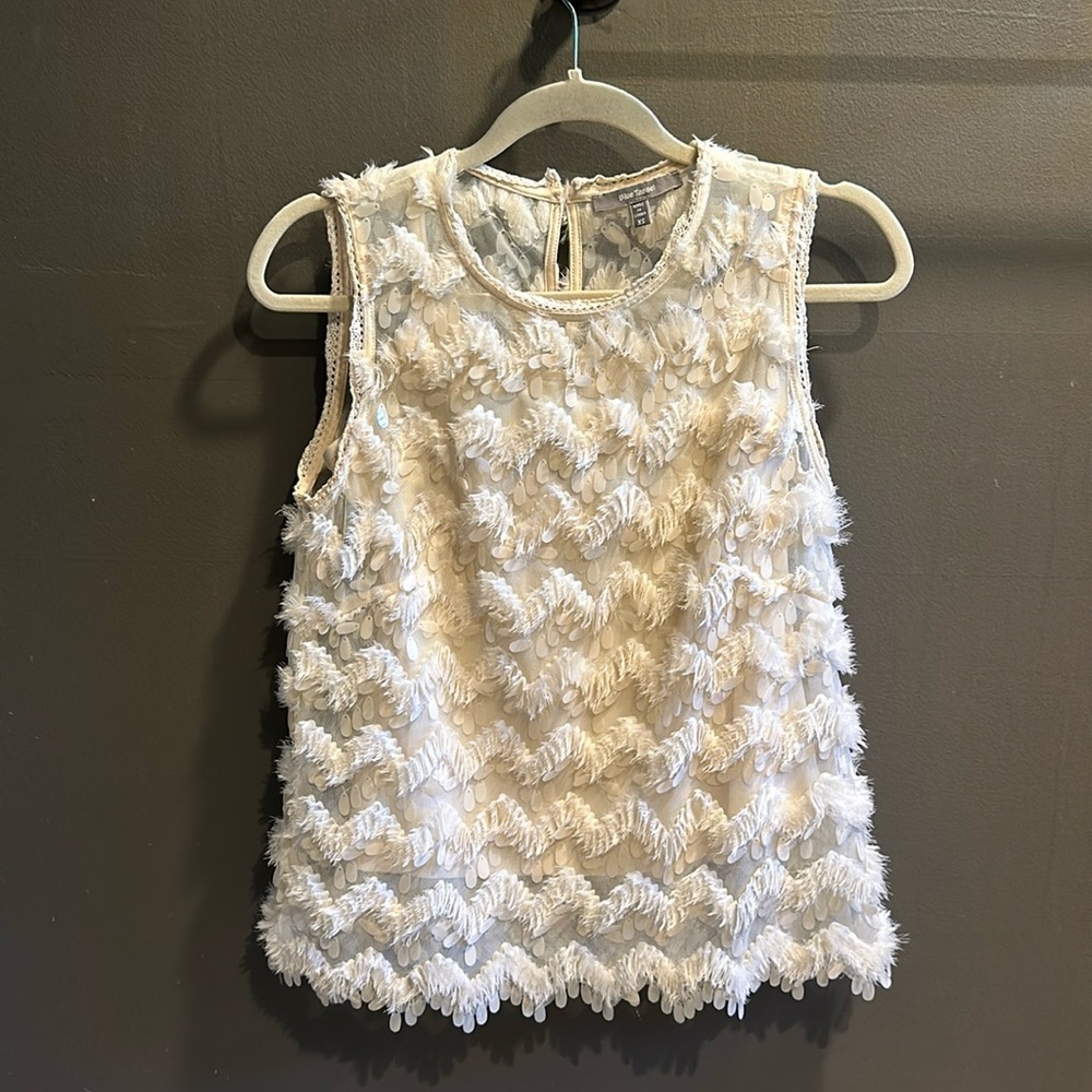 Beautiful cream colored top with embellishments.